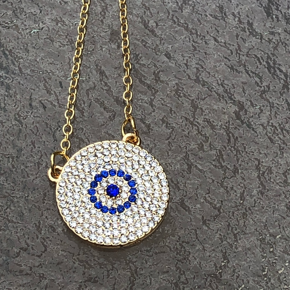 New Evil eye necklace bling good luck protection